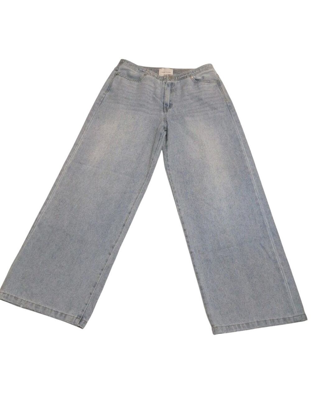 Habitual Jeans Womens Light Wash Wide Leg Cropped Relaxed Denim Jeans 8/29